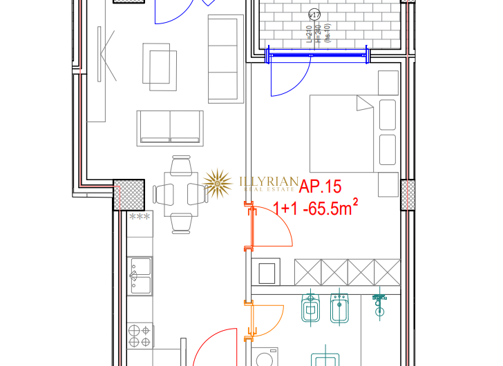 Apartament 1+1 në shitje, Mara Residence