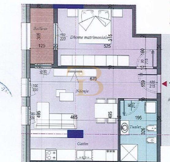 Apartament 1+1 në shitje, Tirana Entry II