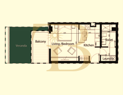 Studio apartament në shitje, Green Terrace Residence