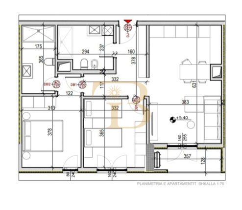 Apartament 2+1+2/post parkimi në shitje, Porcelan