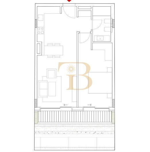 Apartament 1+1/post parkimi ne shitje, Sunset Residence, Green Coast