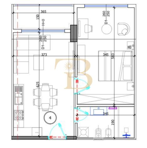 Apartament 1+1 në shitje, Kompleksi Liburna , Golem,