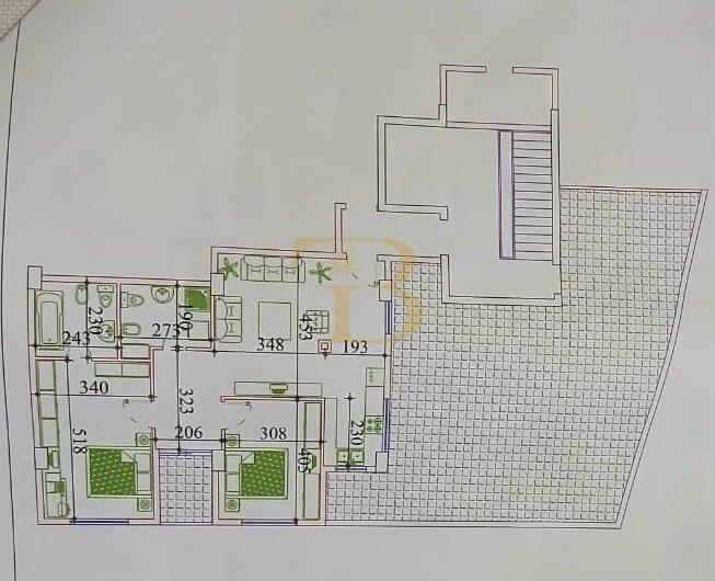 Apartament 2+1+2/ verandë në shitje, Astir