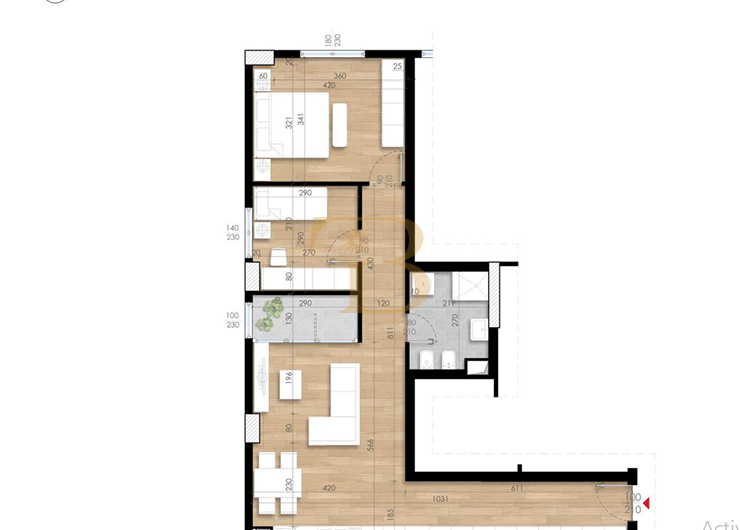Apartament 2+1 në shitje, Fusha e Aviacionit