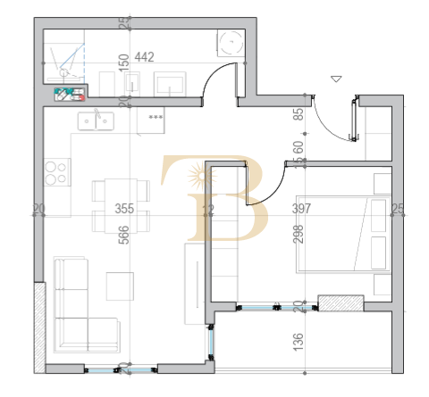 Apartament 1+1 në shitje, Mali i Robit