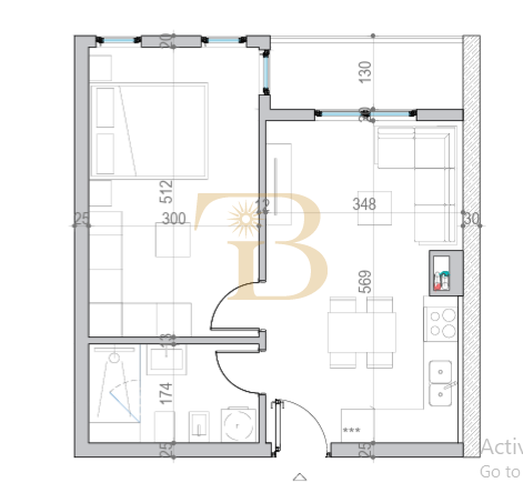 Apartament 1+1 në shitje, Mali i Robit