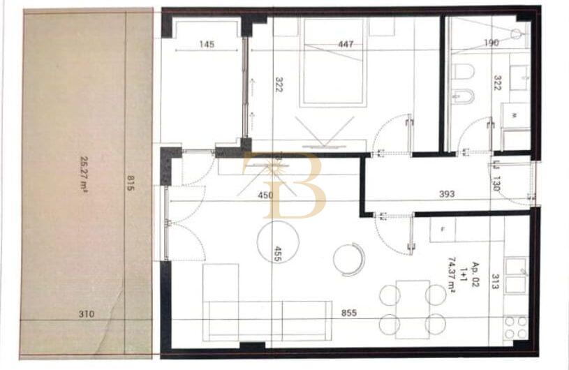 Apartament 1+1 në shitje, Sun Palace