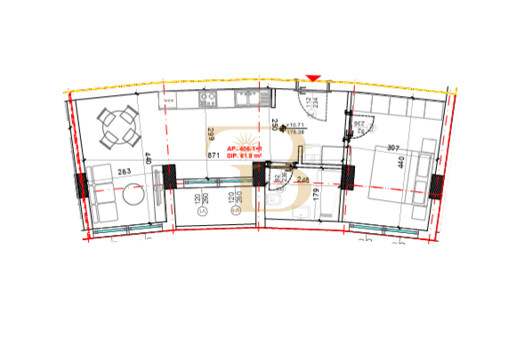 Apartament 1+1 në shitje Rezidenca Kodra e Diellit 2